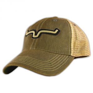 Kimes Ranch Vintage Trucker Horns Applique Charcoal Snapback Hat